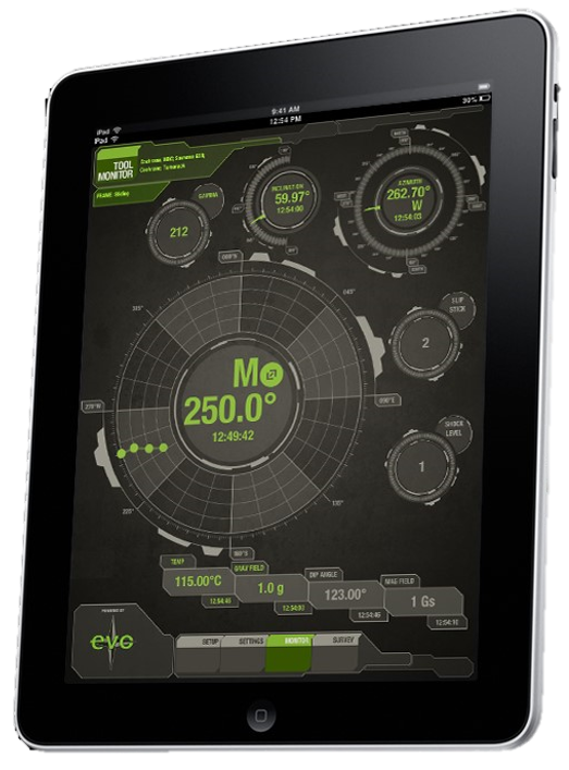 Image of the EVOi Surface Software Suite on an iPad.